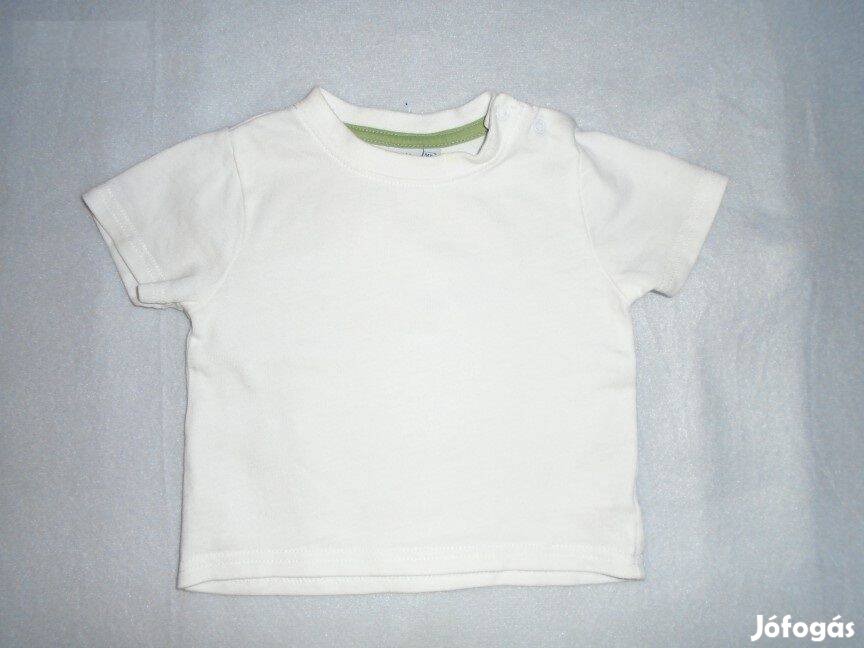 Fehér színű pamut póló 3-6 hó (méret 68)