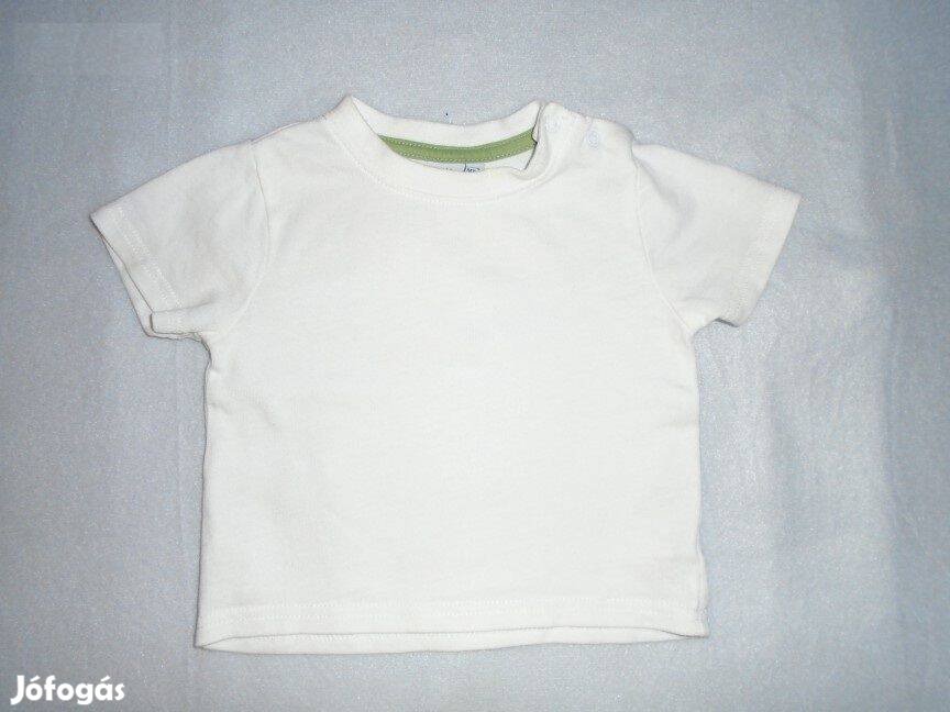 Fehér színű pamut póló 3-6 hó méret 68