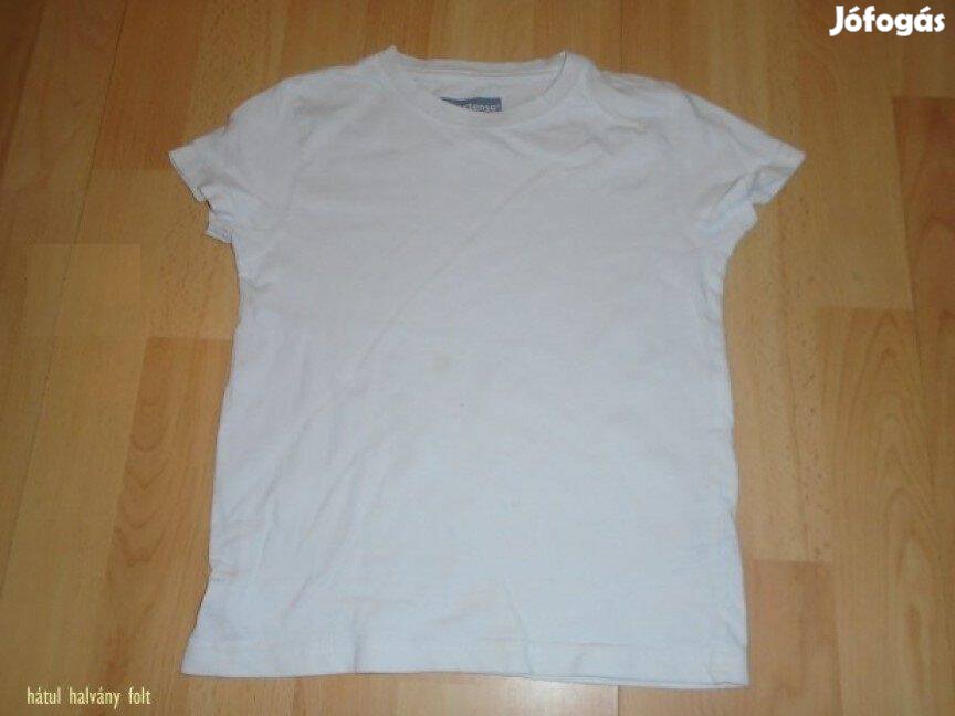 Fehér színű póló 5-6 évesre (méret 116)