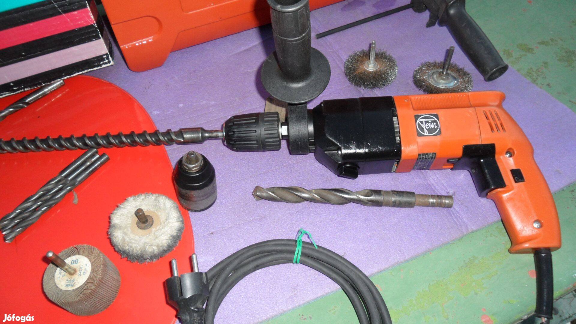 Fein fúró ütvefúró 0-13 mm fúrógép , Bosch Makita szárral