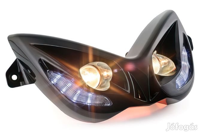 Fejlámpa EVO 2 kék LED-ekkel MBK Nitro / Yamaha Aerox fekete