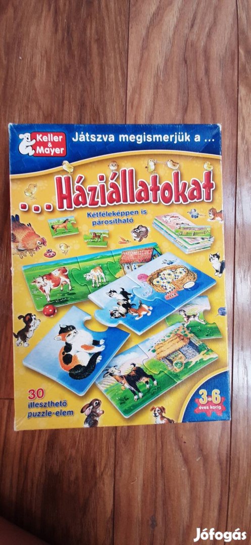 Fejlesztő puzzle, háziállatok