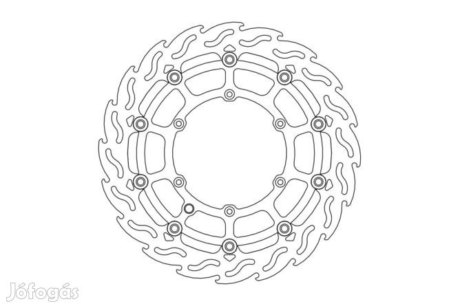 Fék Tárcsa úszó Moto Master Flame Supermoto Verseny 320mm fekete KTM /