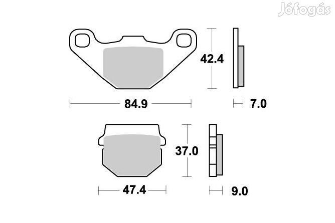 Fékbetétek hátsó Moto Master Nitro KX 80