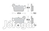 Fékbetétek hátsó Moto Master Nitro Sport KXF / RM-Z