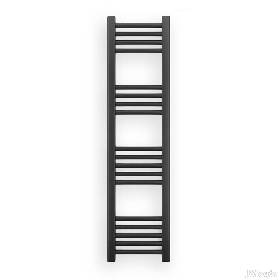 Fekete 300x1200mm törölközőszárítós fürdőszobai radiátor