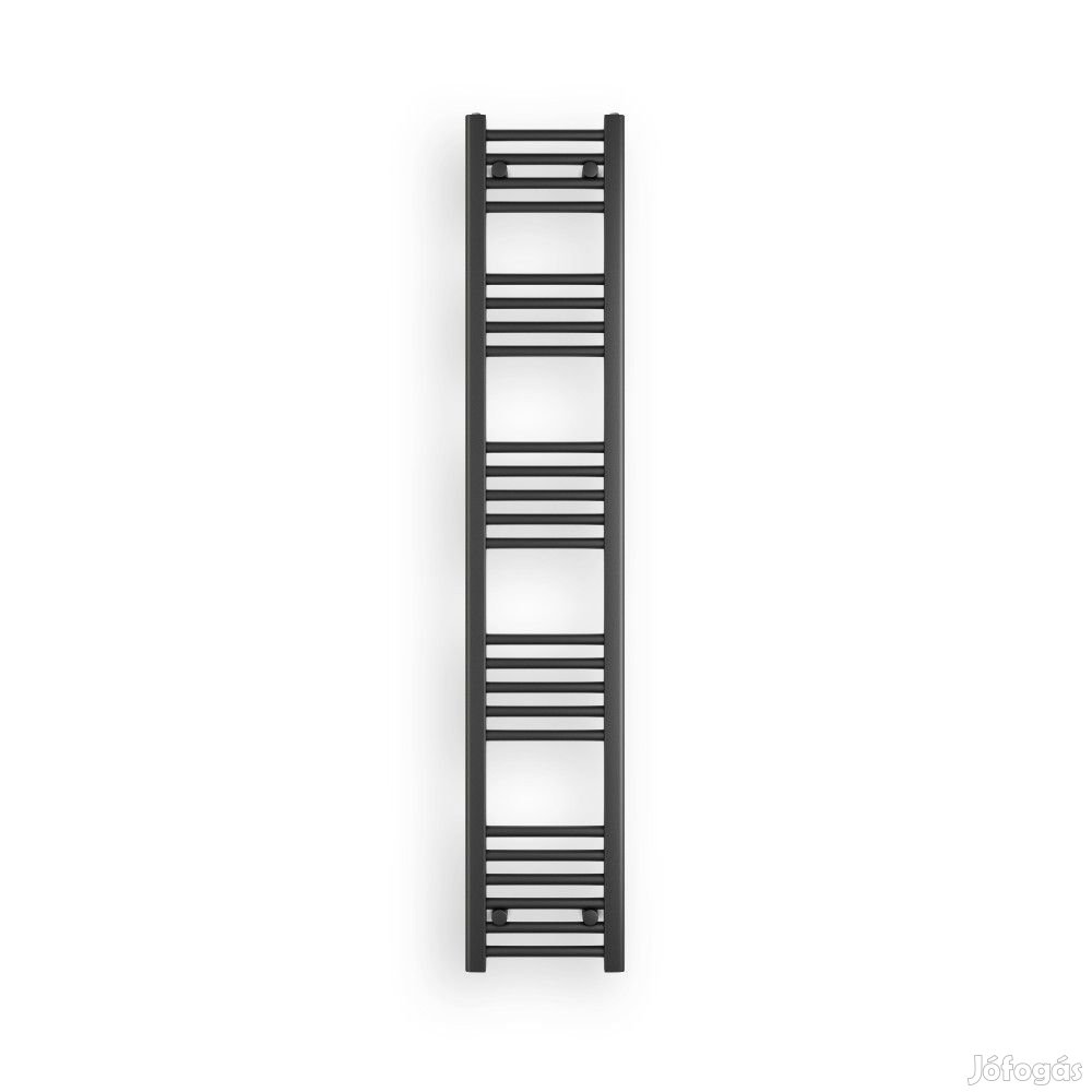 Fekete 300x1600mm törölközőszárítós fürdőszobai radiátor Welland Lux
