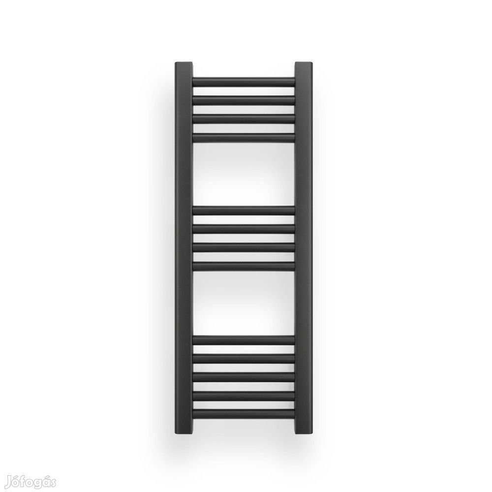 Fekete 300x800mm törölközőszárítós fürdőszobai radiátor Welland Lux |