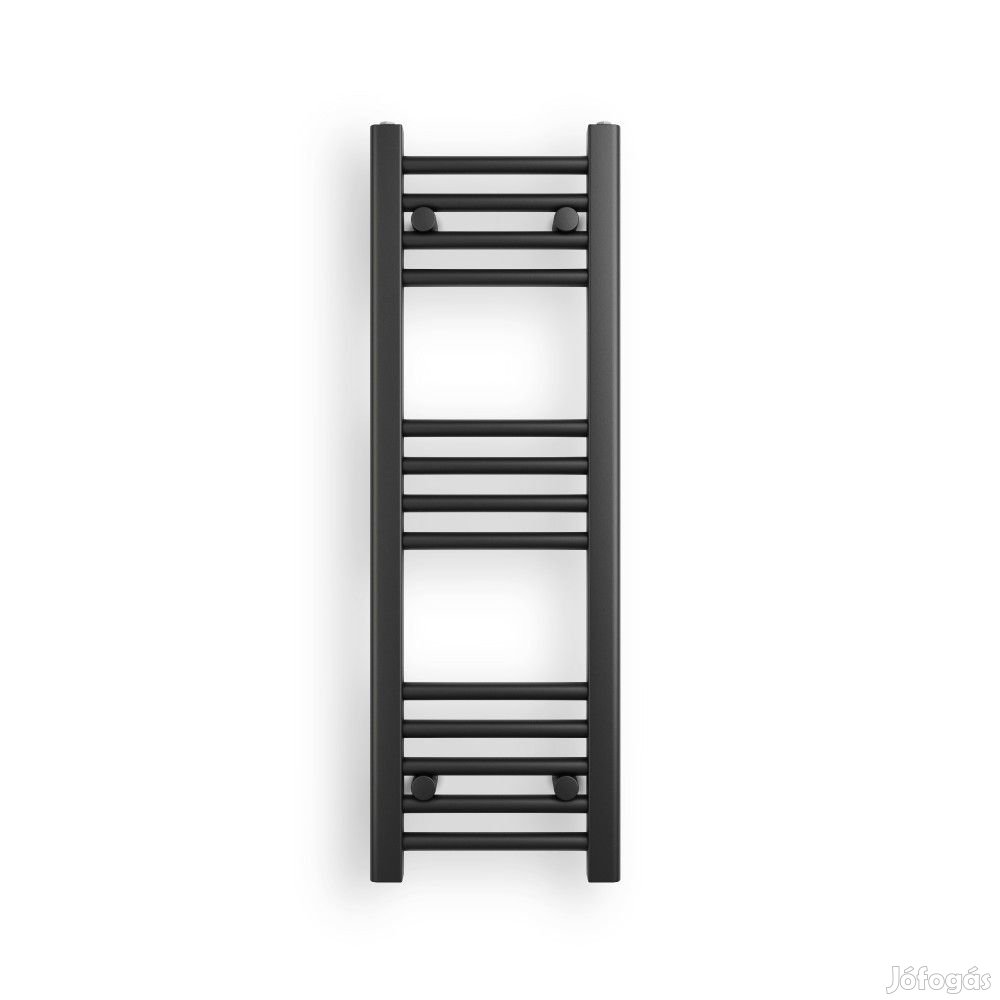 Fekete 300x900mm törölközőszárítós fürdőszobai radiátor Welland Lux |