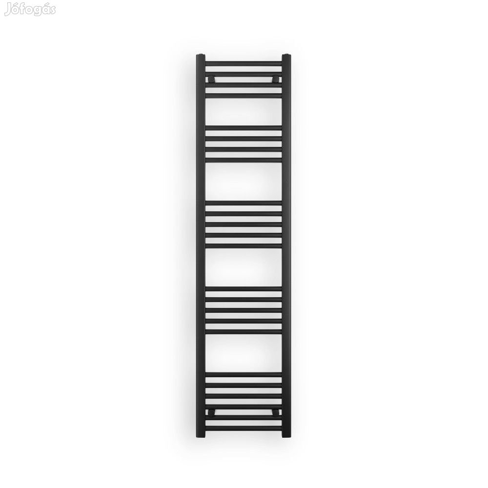 Fekete 400x1600mm törölközőszárítós fürdőszobai radiátor Welland Lux