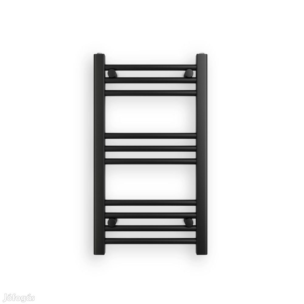 Fekete 400x700mm törölközőszárítós fürdőszobai radiátor Welland Lux |