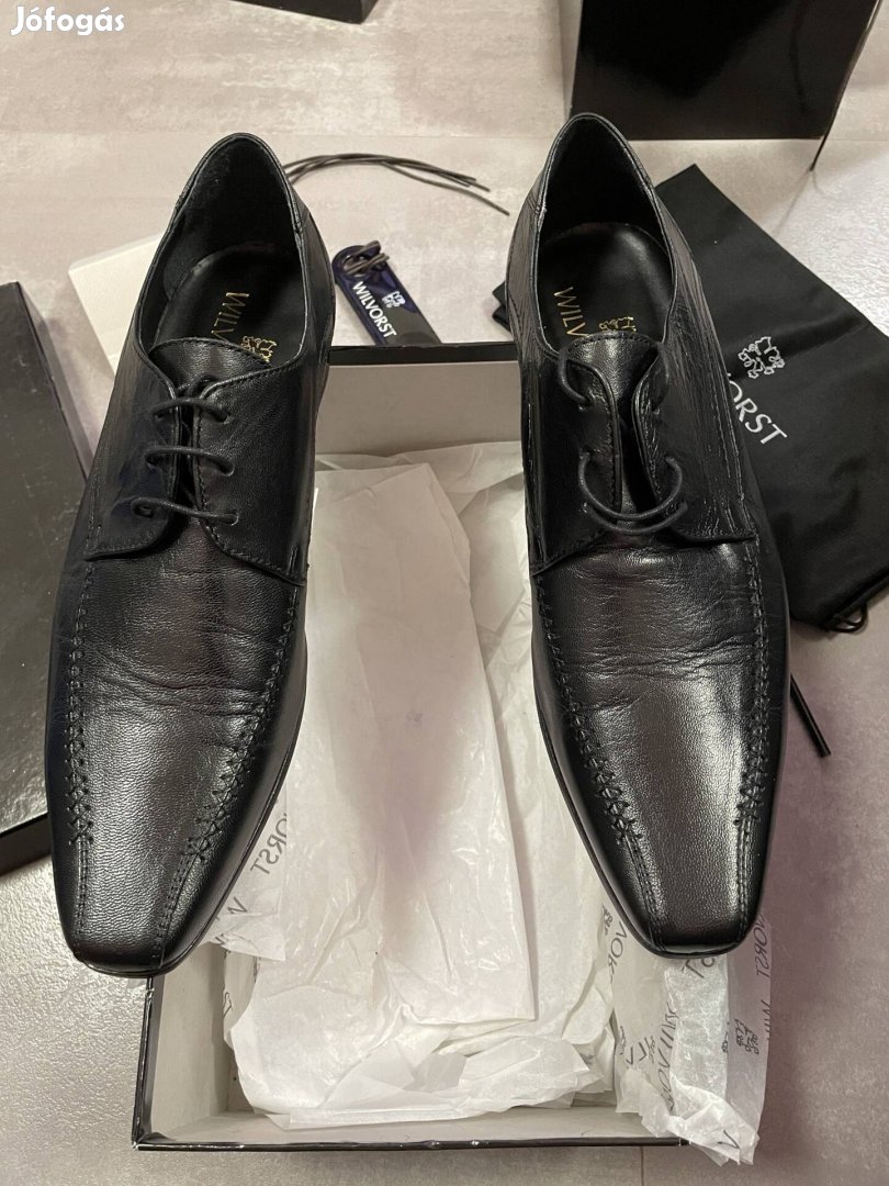 Fekete 43-as kívül-belül bőr alkalmi cipő eladó