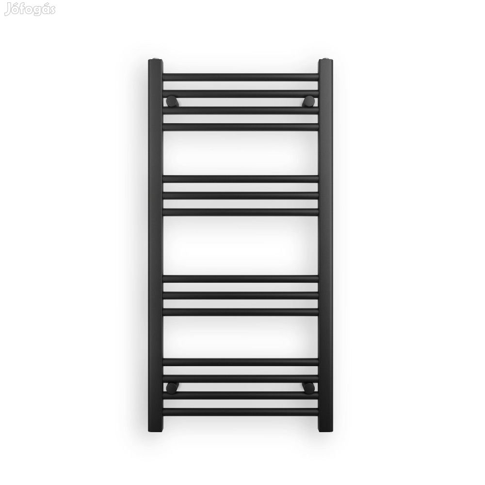 Fekete 500x1000mm törölközőszárítós fürdőszobai radiátor Welland Lux