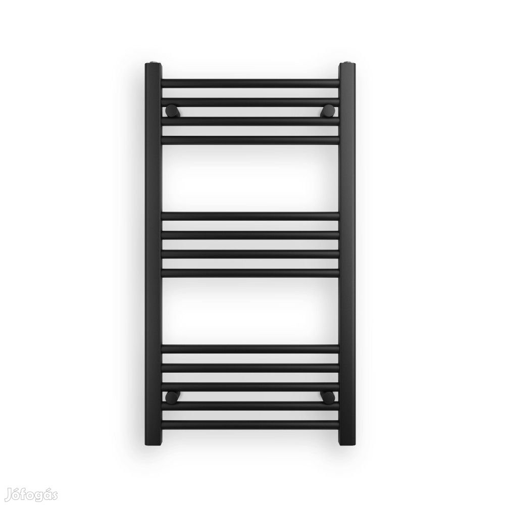 Fekete 500x900mm törölközőszárítós fürdőszobai radiátor Welland Lux |