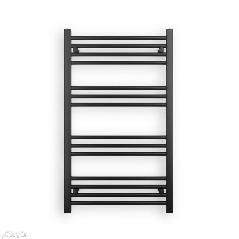 Fekete 600x1000mm törölközőszárítós fürdőszobai radiátor Welland Lux