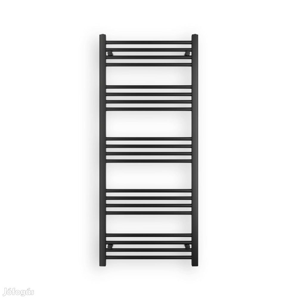 Fekete 600x1400mm törölközőszárítós fürdőszobai radiátor Welland Lux