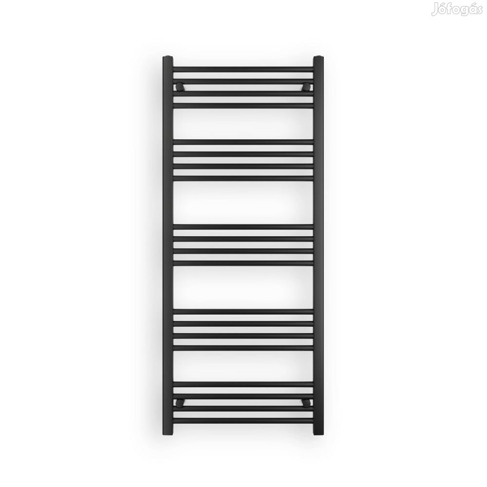 Fekete 600x1400mm törölközőszárítós fürdőszobai radiátor Welland Lux