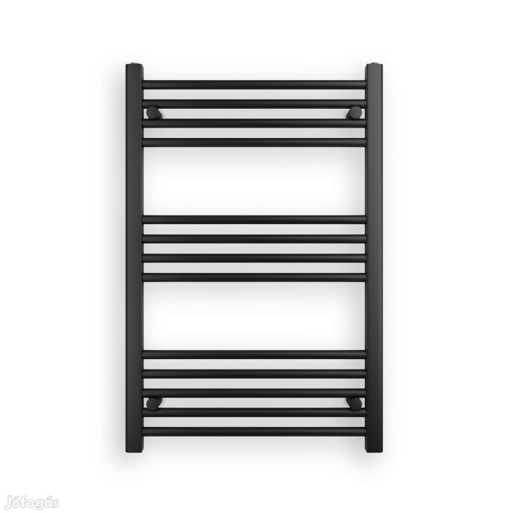 Fekete 600x900mm törölközőszárítós fürdőszobai radiátor Welland Lux |