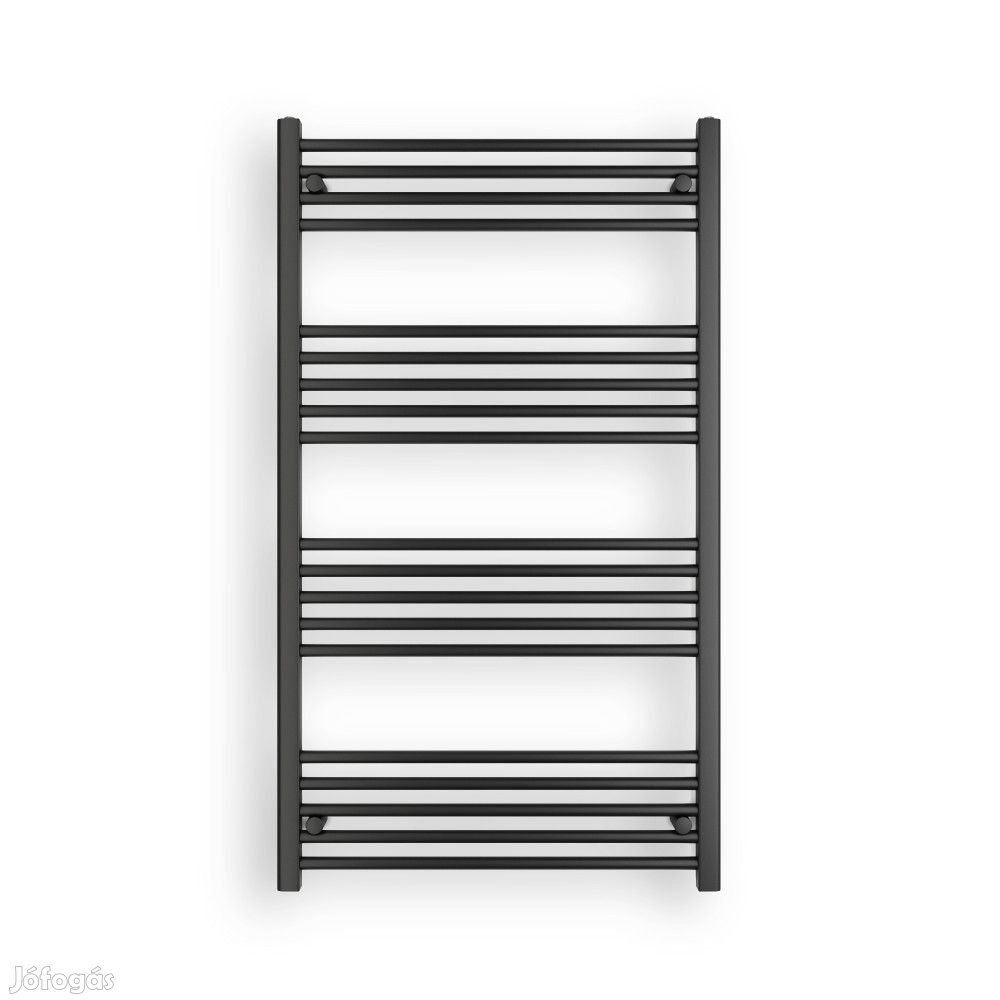 Fekete 750x1300mm törölközőszárítós fürdőszobai radiátor Welland Lux