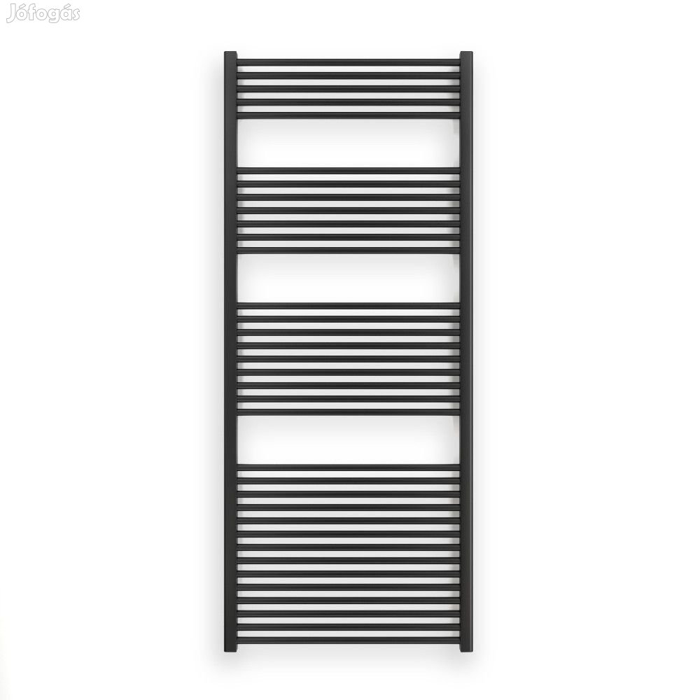 Fekete 750x1800mm törölközőszárítós fürdőszobai radiátor Welland Lux