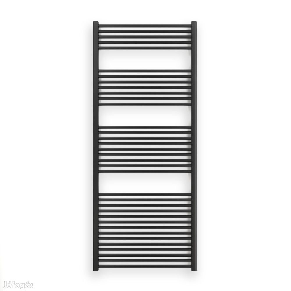 Fekete 750x1800mm törölközőszárítós fürdőszobai radiátor Welland Lux
