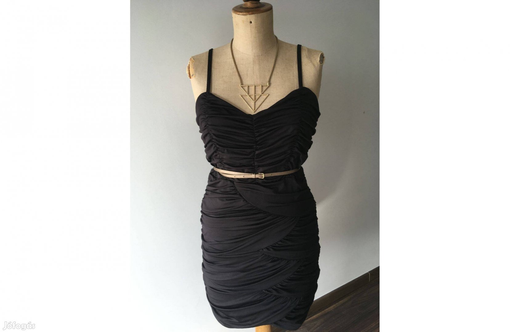 Fekete H&M party ruha, alkalmi ruha, koktél ruha, méret: 36/38, S/M