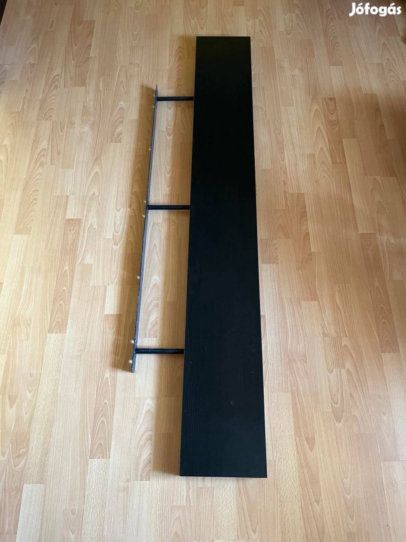 Fekete IKEA falipolc (Lack) tartó konzollal (190x26 cm) eladó