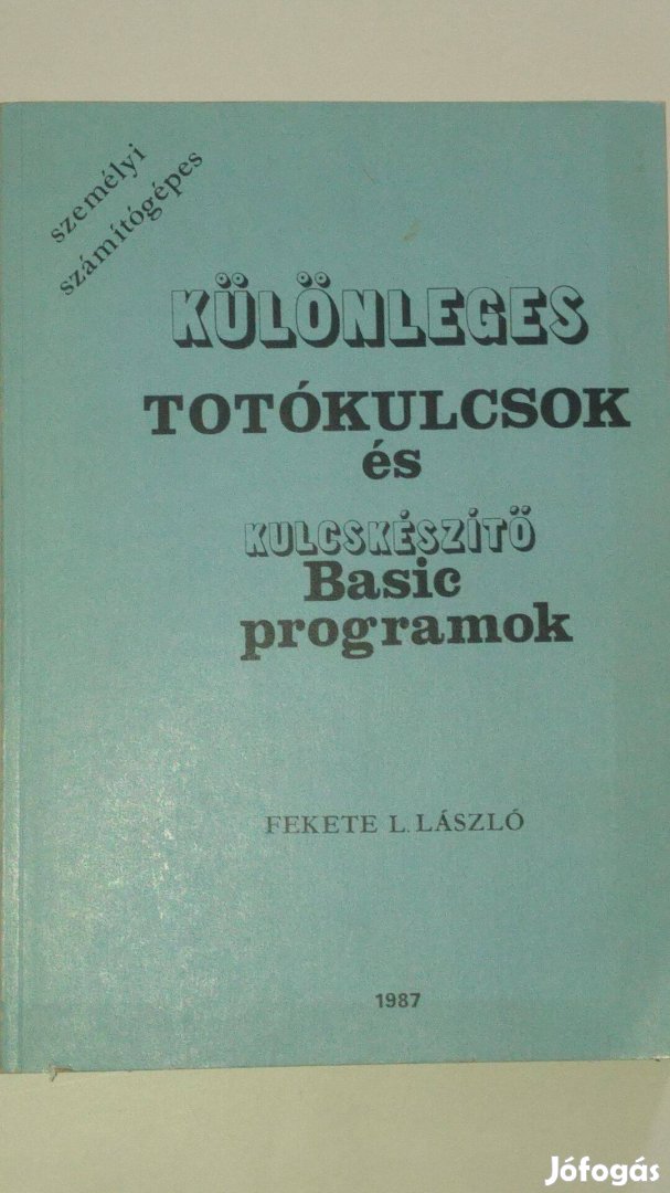 Fekete Különleges totókulcsok és kulcskészítő Basic programok