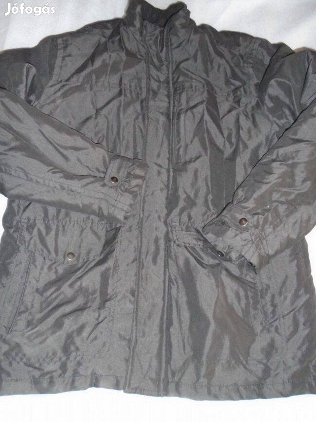 Fekete M méretű téli kabát (méret M) polár béléses