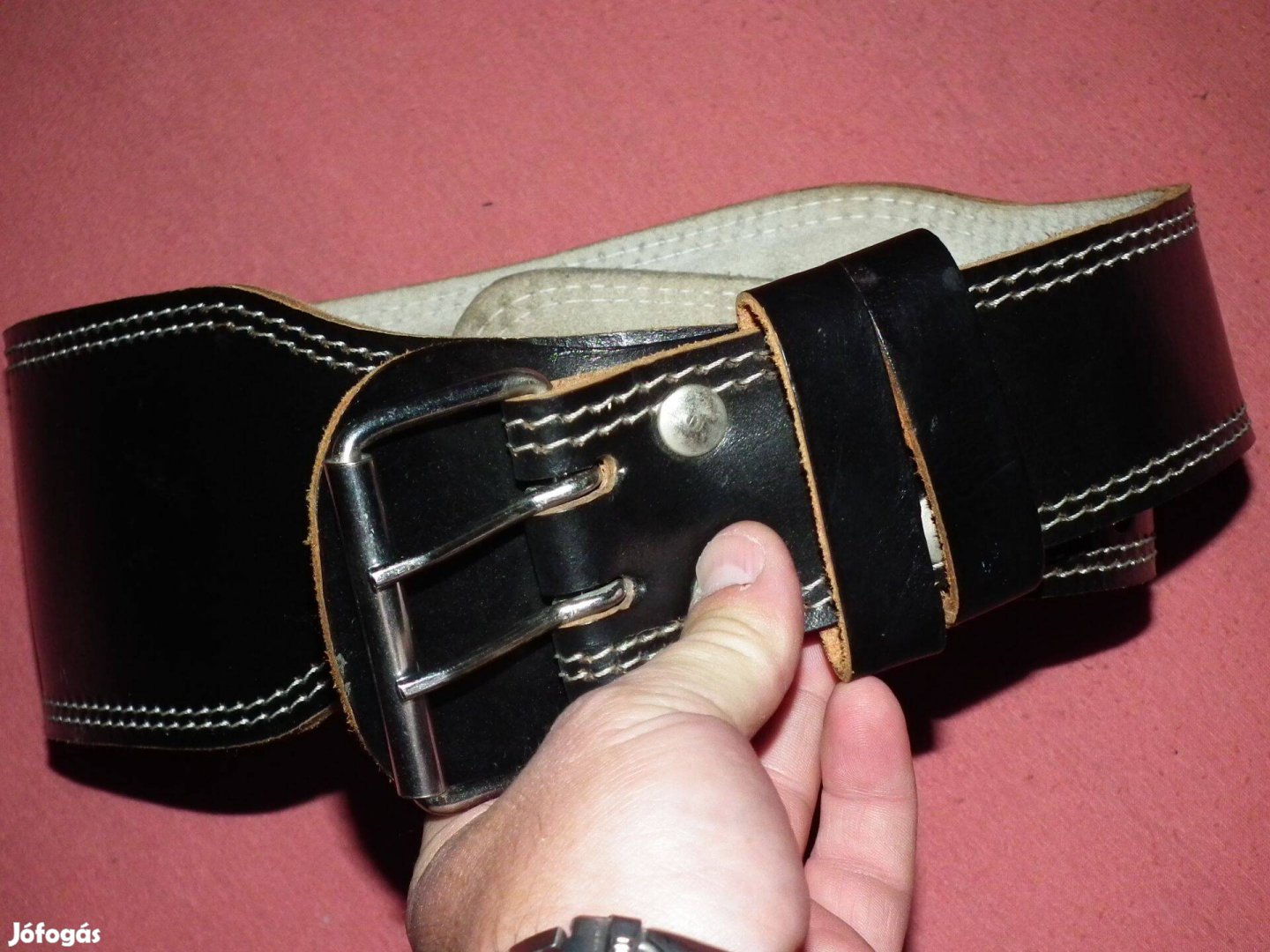 Fekete Redis valódi bőr súlyemelő öv munkás öv