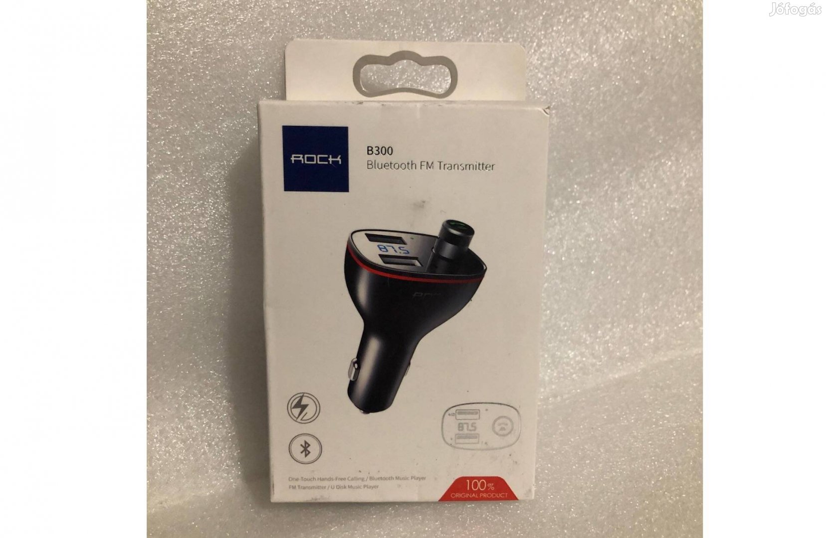 Fekete Rock B300 FM Transmitter - mp3 Bluetooth 2x usb