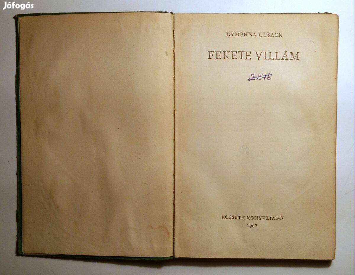 Fekete Villám (Dymphna Cusack) 1967 (viseltes) 8kép+tartalom