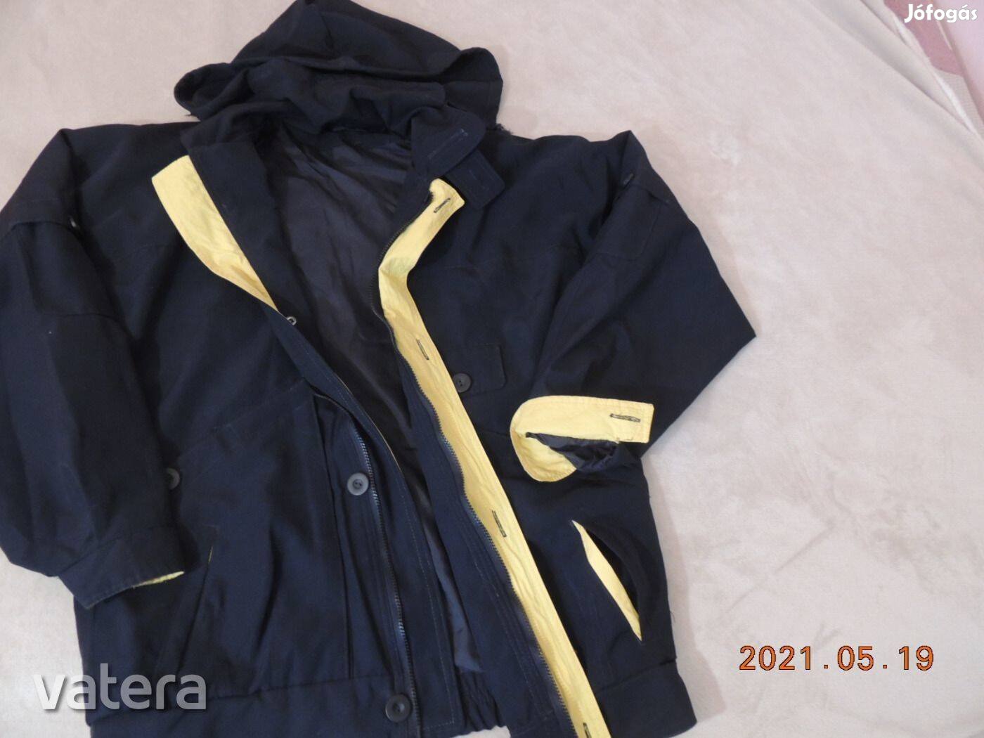 Fekete átmeneti, vékony férfi dzseki 170-46