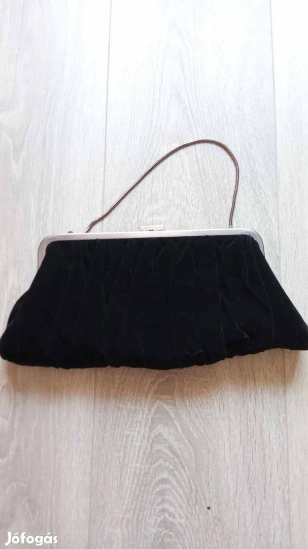 Fekete bársony női kézitáska elegáns 3013 cm 1400 Ft