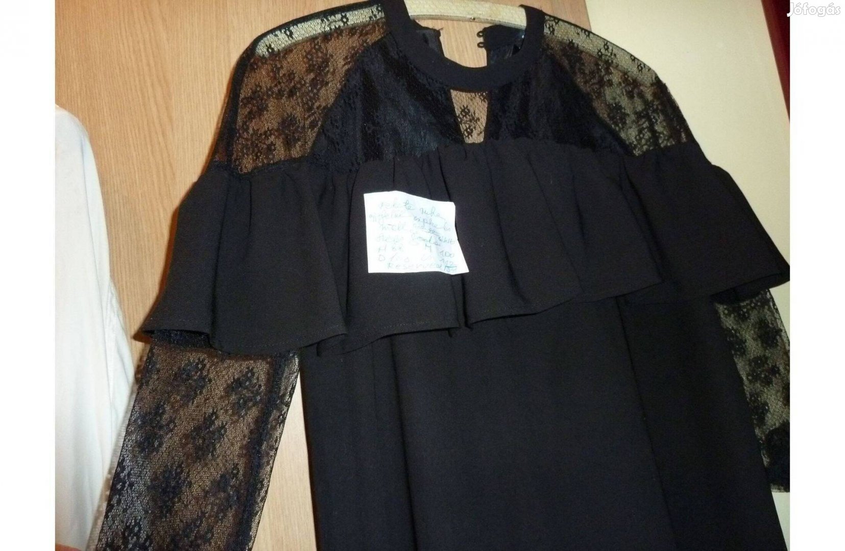 Fekete csipke diszes ruha Reserved (34-es) S méret