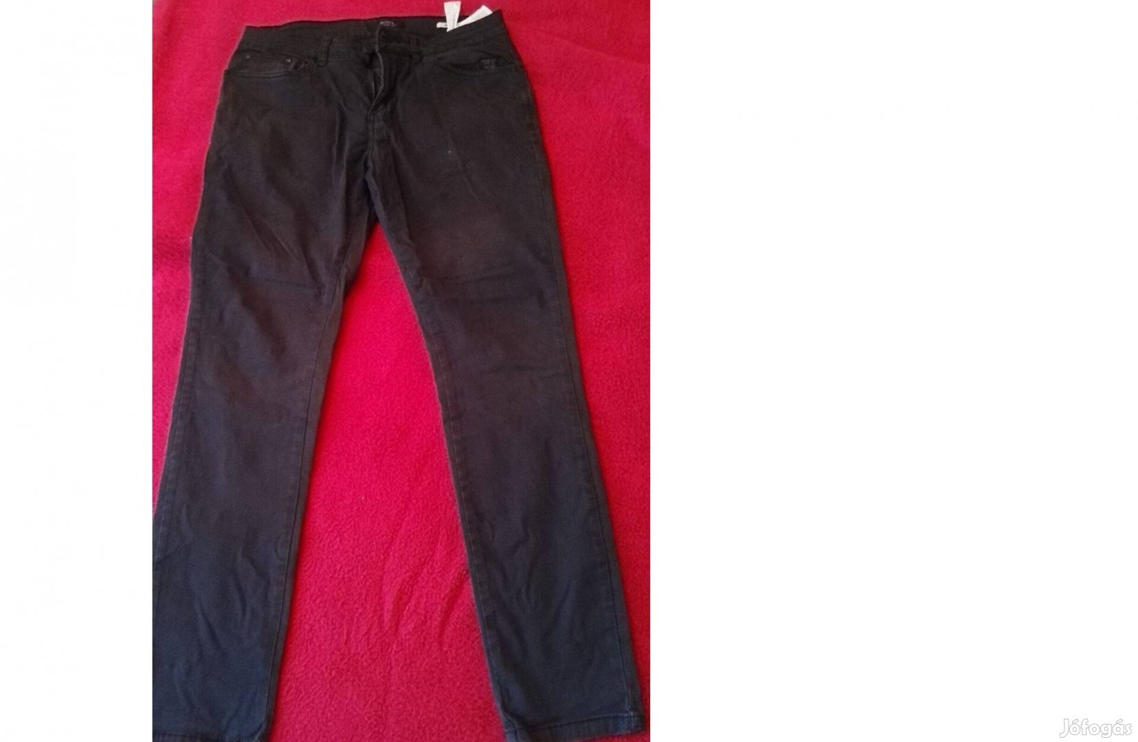 Fekete férfi vászon hosszú nadrág Bershka - EUR38 - Skinny Fit