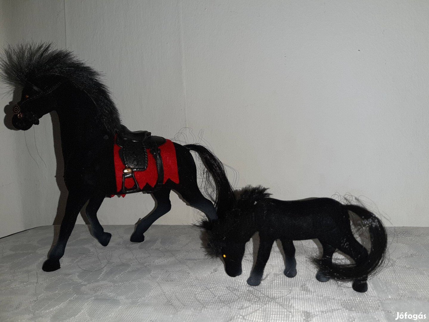 Fekete flokkolt ló csomag -a nagy 20 cm