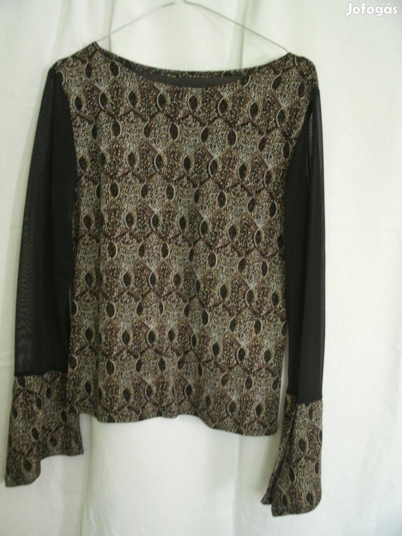 Fekete lurex blúz 4648 méret Új Alkalmi