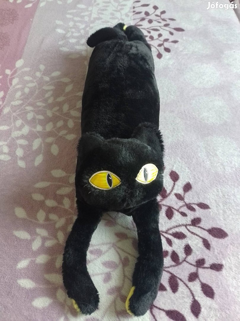 Fekete macska plüss párna