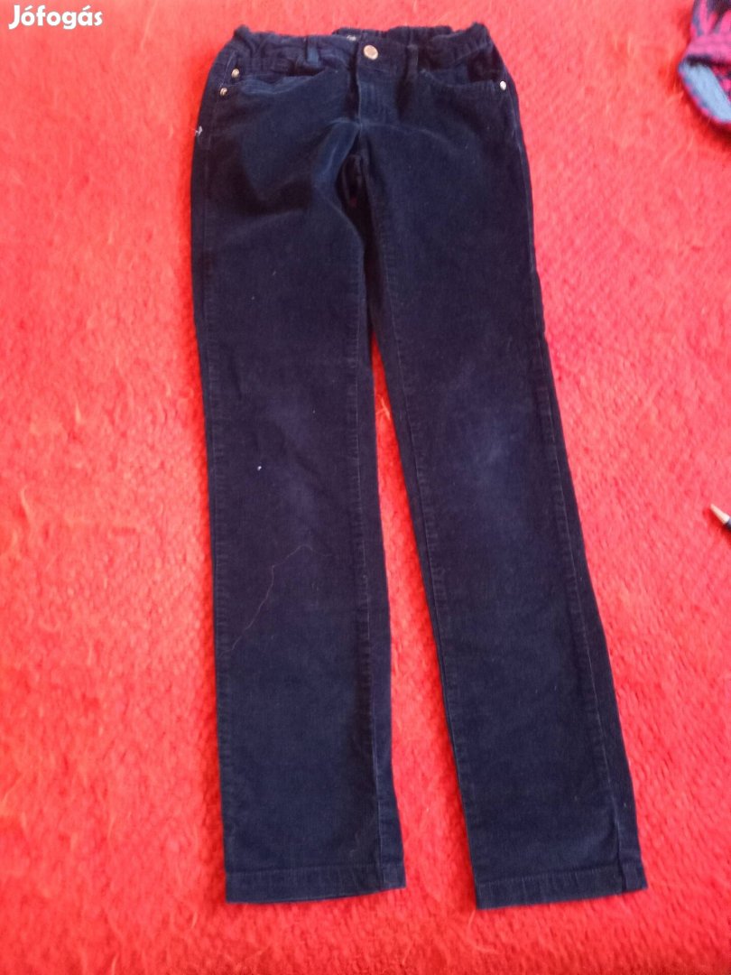 Fekete mikrokord Zara nadrág 140-es méret