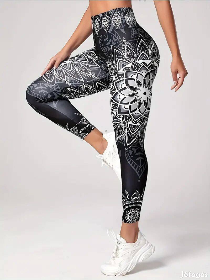 Fekete mintás új női leggings