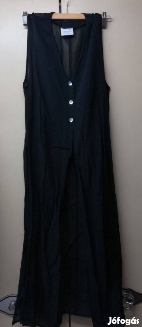 Fekete muszlin hosszú felső,újatlan 38-40 méretben!46