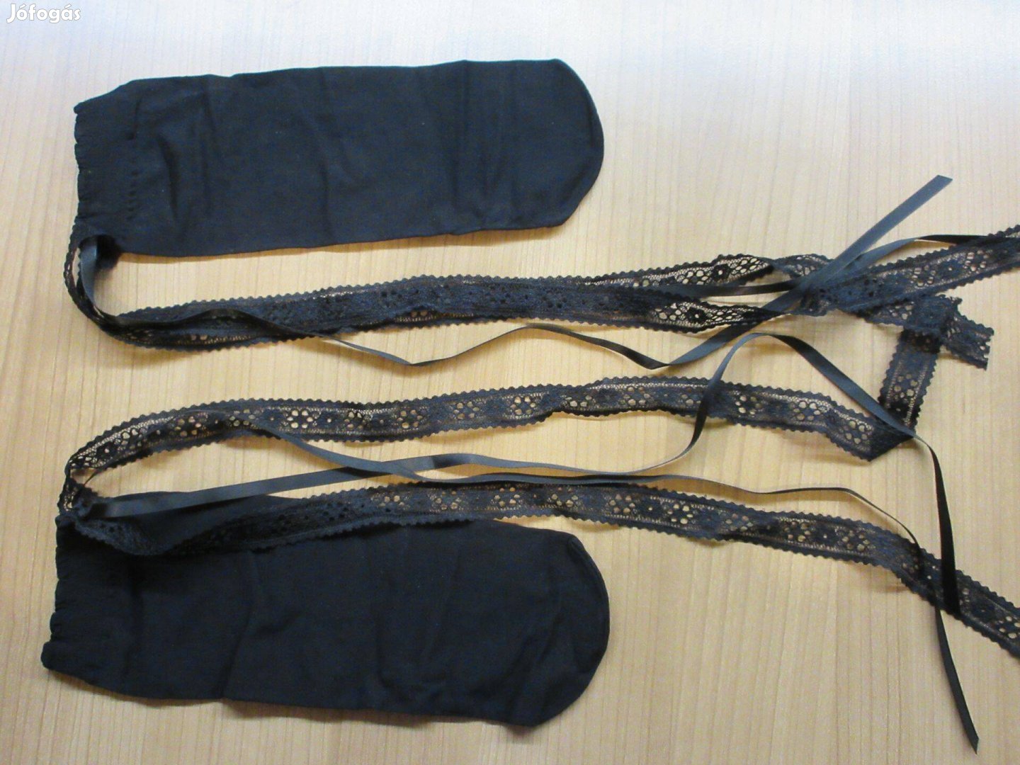 Fekete nylon zokni, megkötővel - Calzedonia