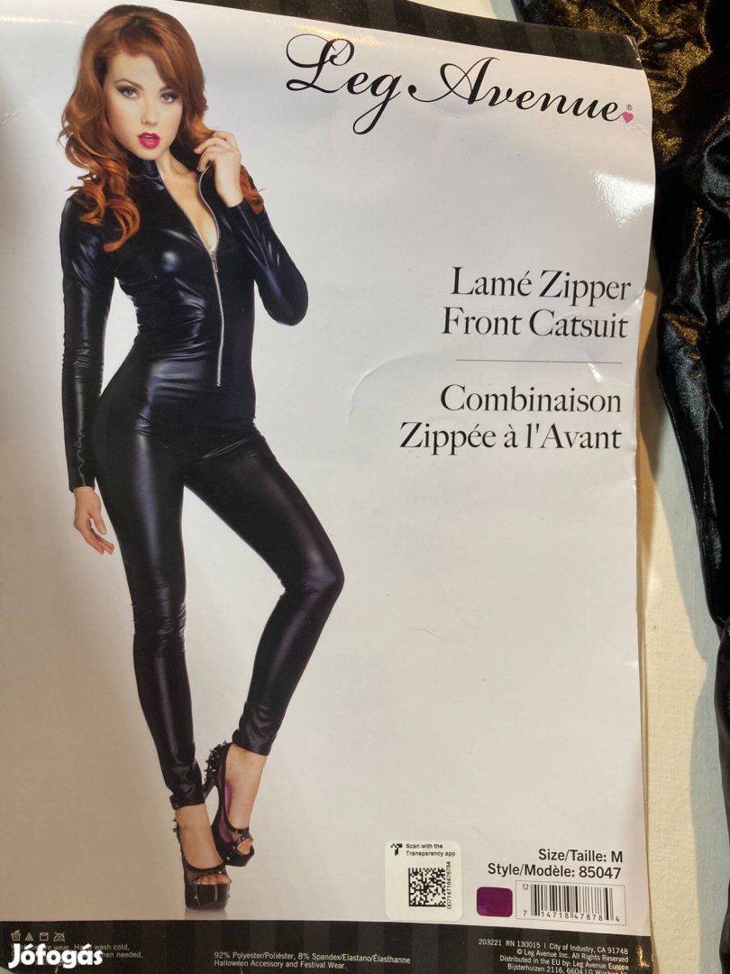 Fekete overál, felnőtt jelmez, új M41