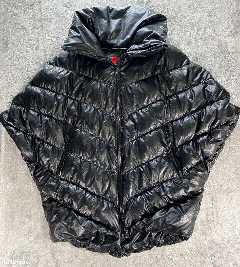 Fekete oversized Nike toll bélésű kabát dzseki poncsó - L