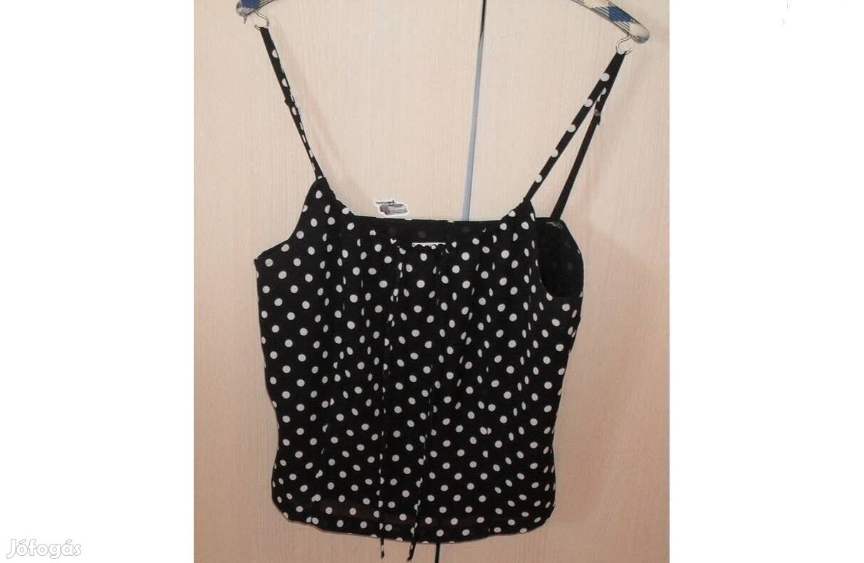Fekete pöttyös blúz beírt méretek 88-96-165 M