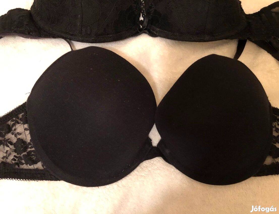 Fekete push-up melltartó szett