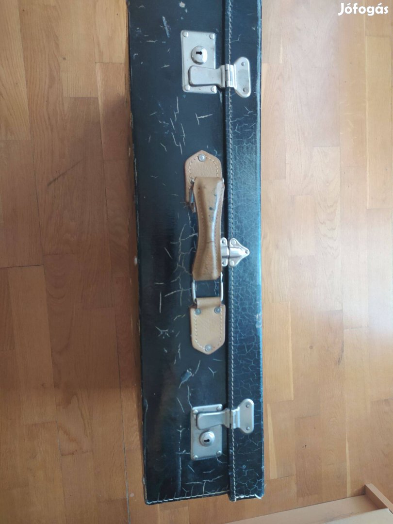 Fekete retro bőr bőrönd eladó