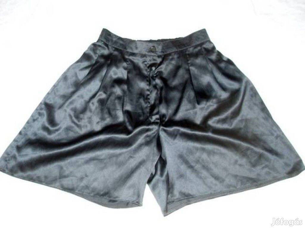 Fekete selyem rövidnadrág nadrágszoknya db: 67-84 cm Golden Gate