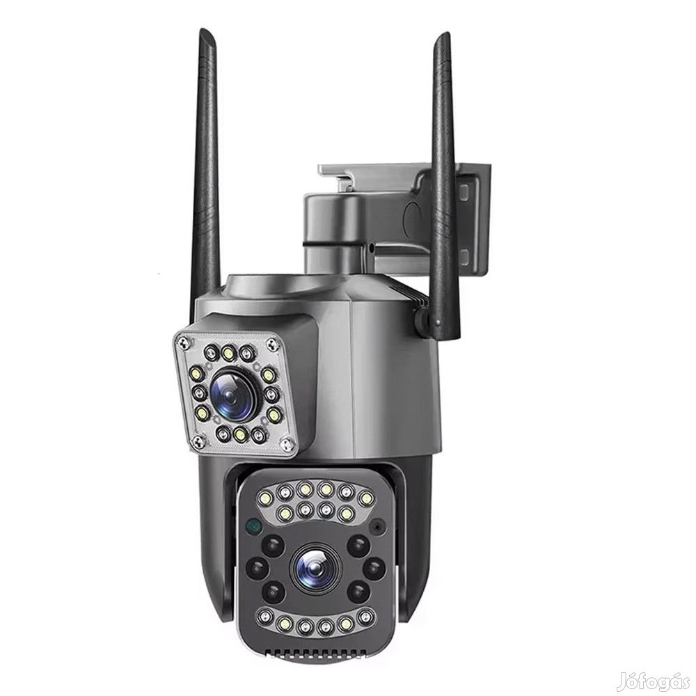 Fekete szín 4G Sim kártyás 6MP kétlencsés PTZ kültéri